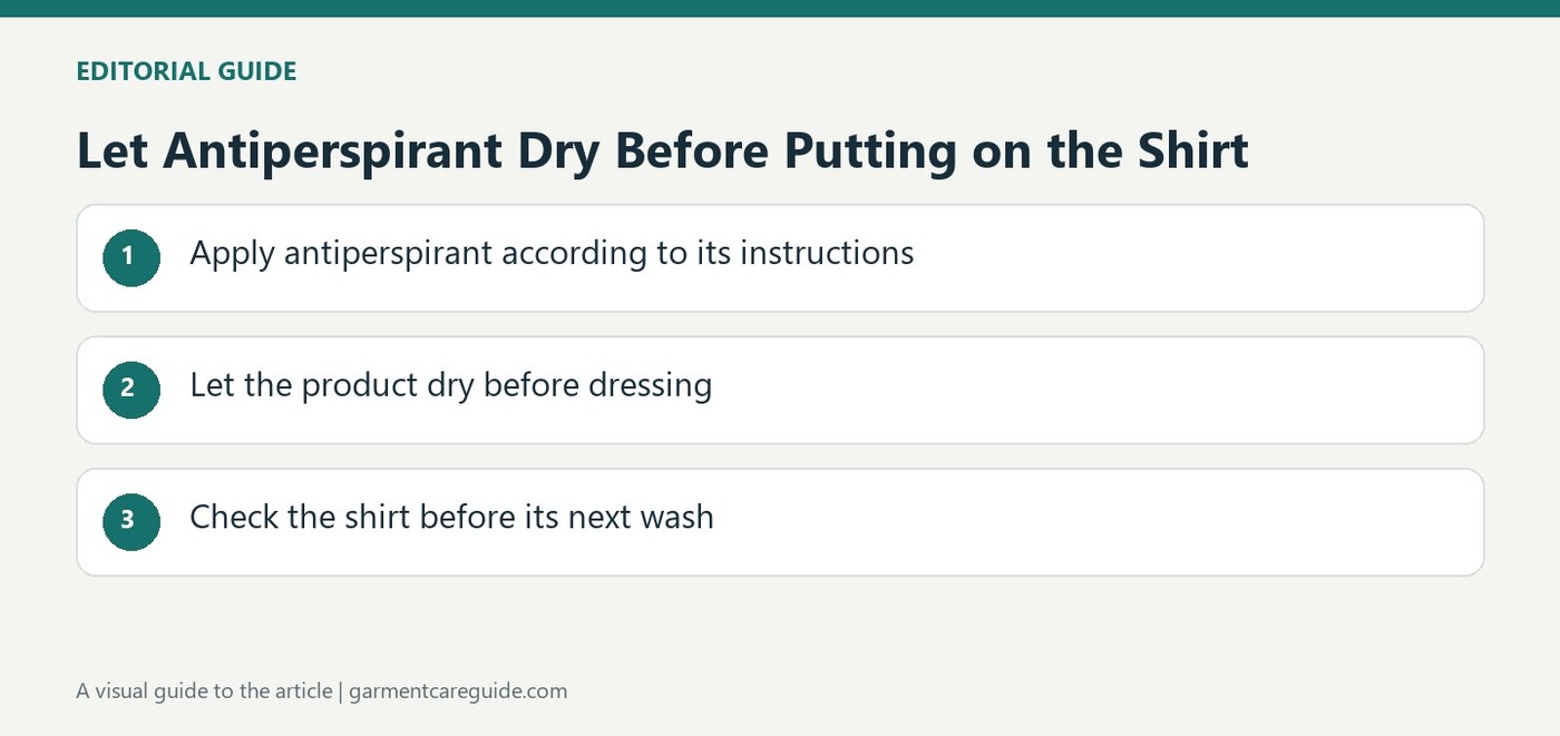 Let Antiperspirant Dry Before Putting on the Shirt