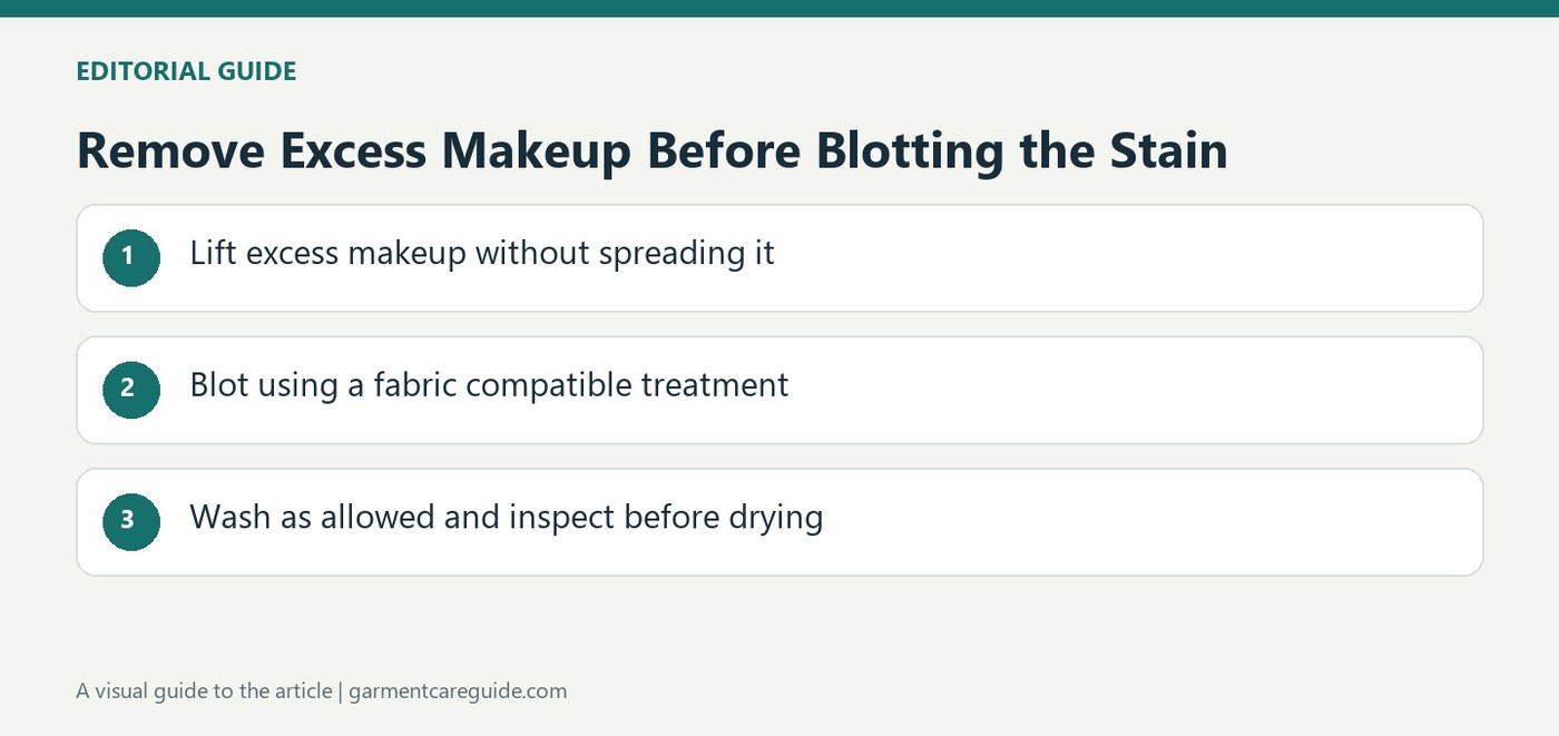 Remove Excess Makeup Before Blotting the Stain