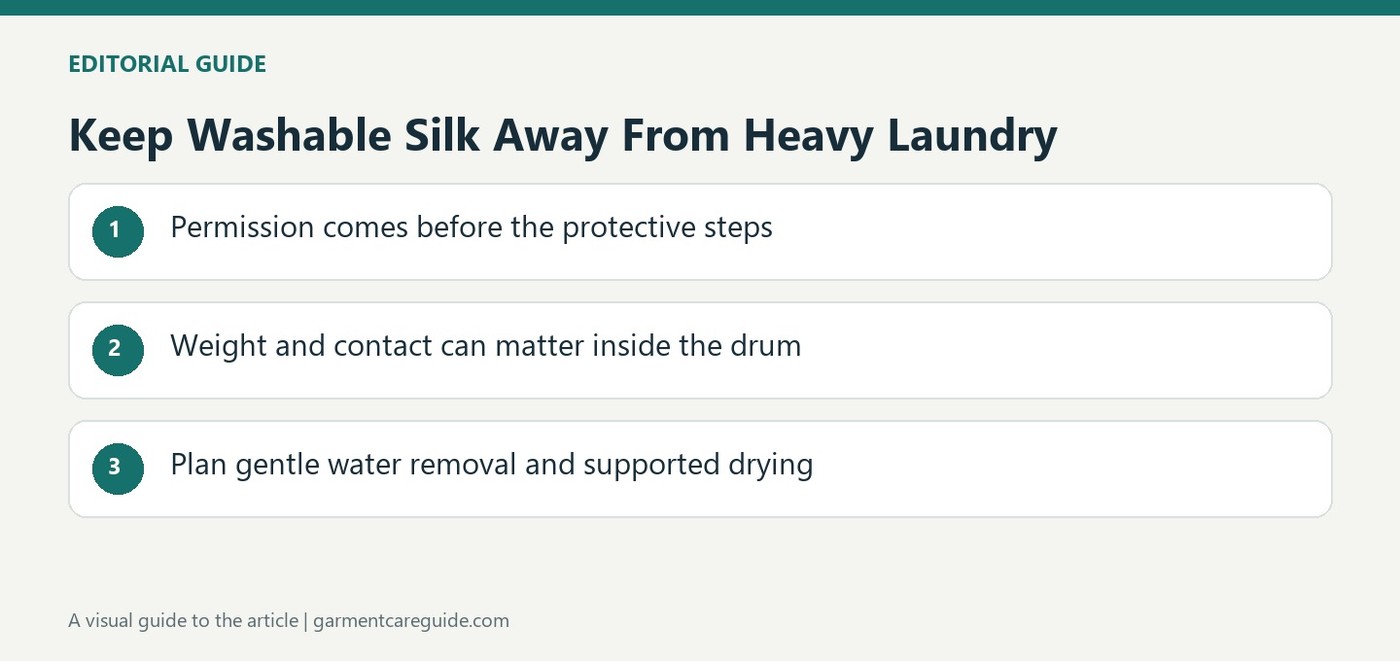 Keep Washable Silk Away From Heavy Laundry