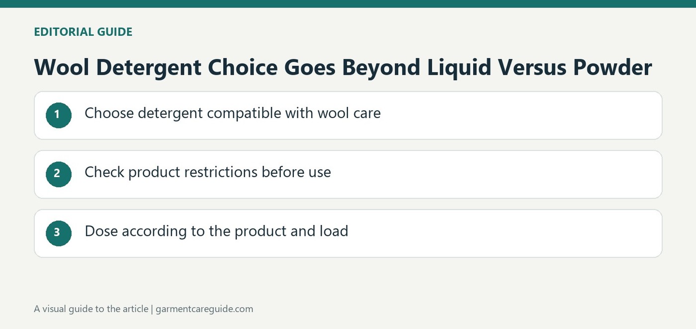 Wool Detergent Choice Goes Beyond Liquid Versus Powder