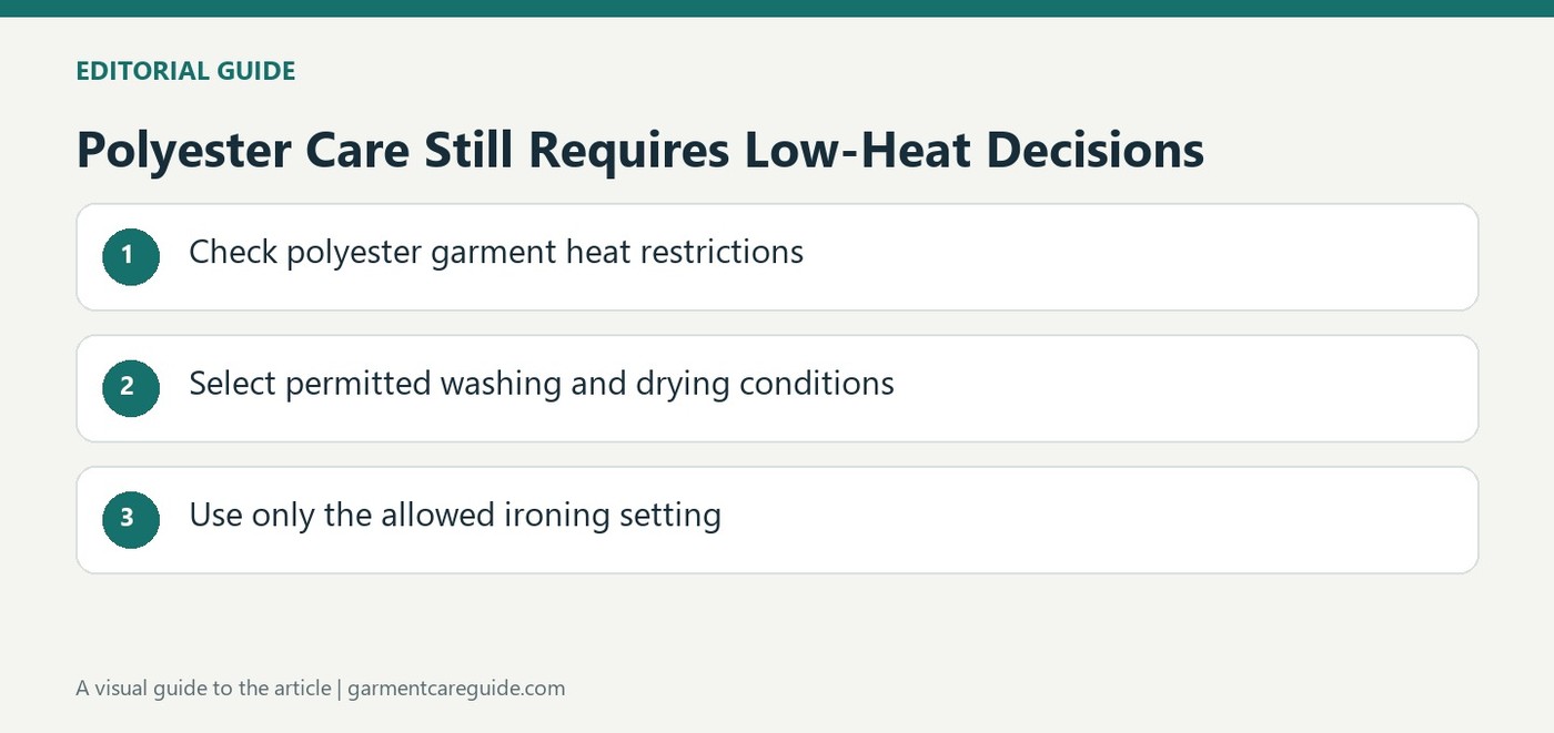 Polyester Care Still Requires Low-Heat Decisions