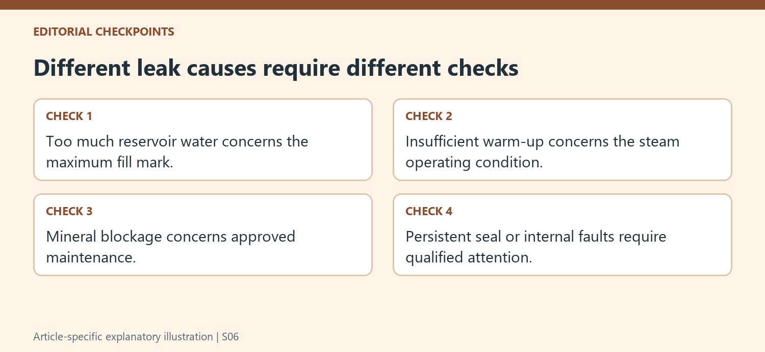 Different leak causes require different checks