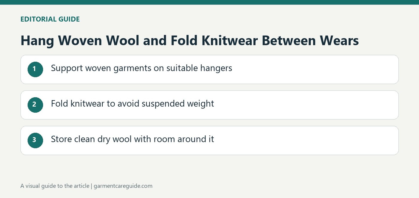 Hang Woven Wool and Fold Knitwear Between Wears