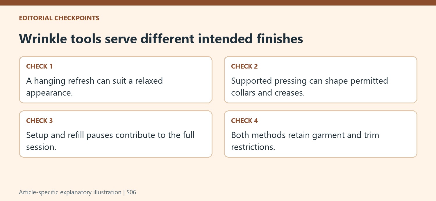 Wrinkle tools serve different intended finishes