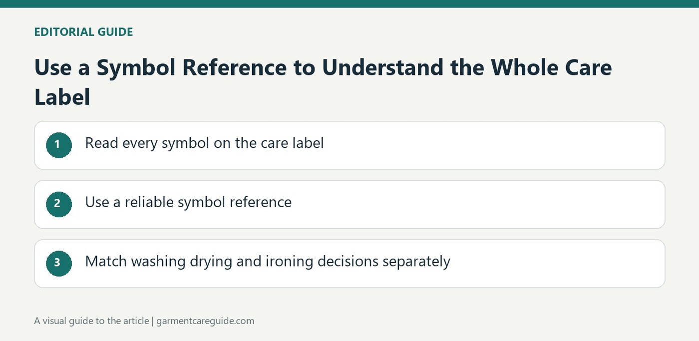 Use a Symbol Reference to Understand the Whole Care Label