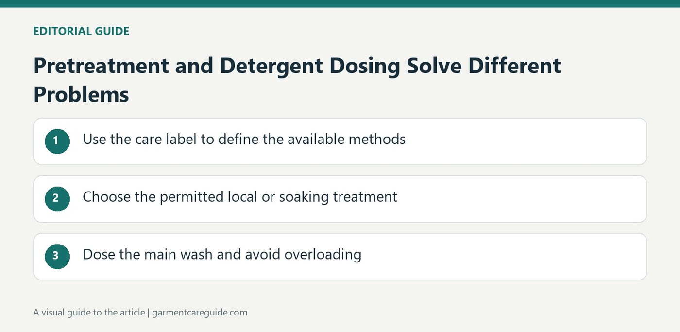 Pretreatment and Detergent Dosing Solve Different Problems