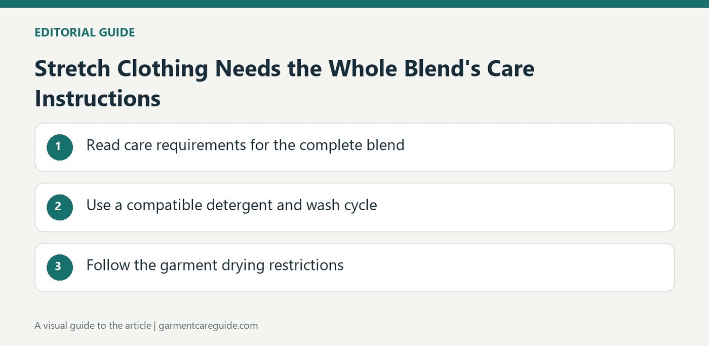 Stretch Clothing Needs the Whole Blend's Care Instructions