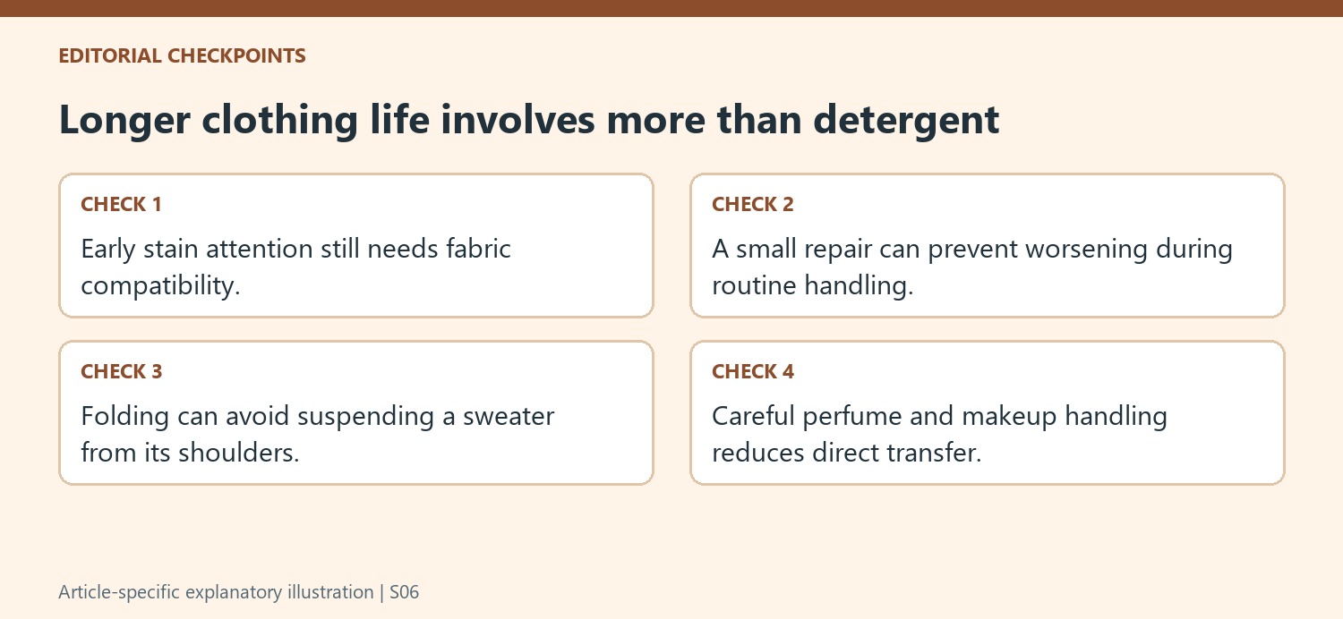 Longer clothing life involves more than detergent