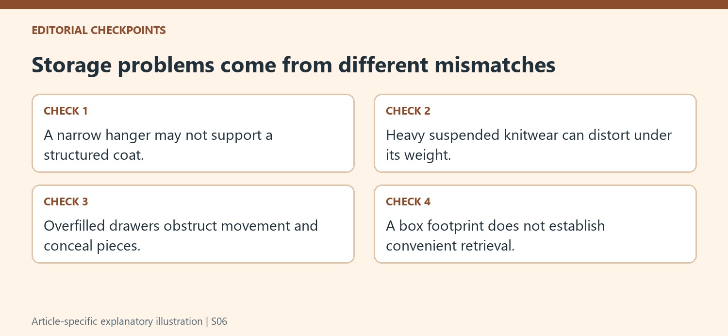 Storage problems come from different mismatches